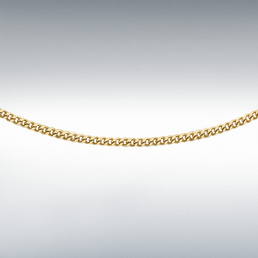 9ct Yellow Gold Adjustable 16-18" Fine Flat Curb Chain