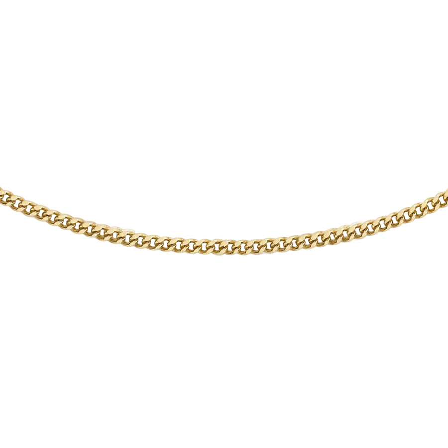 9ct Yellow Gold Adjustable 16-18" Fine Flat Curb Chain