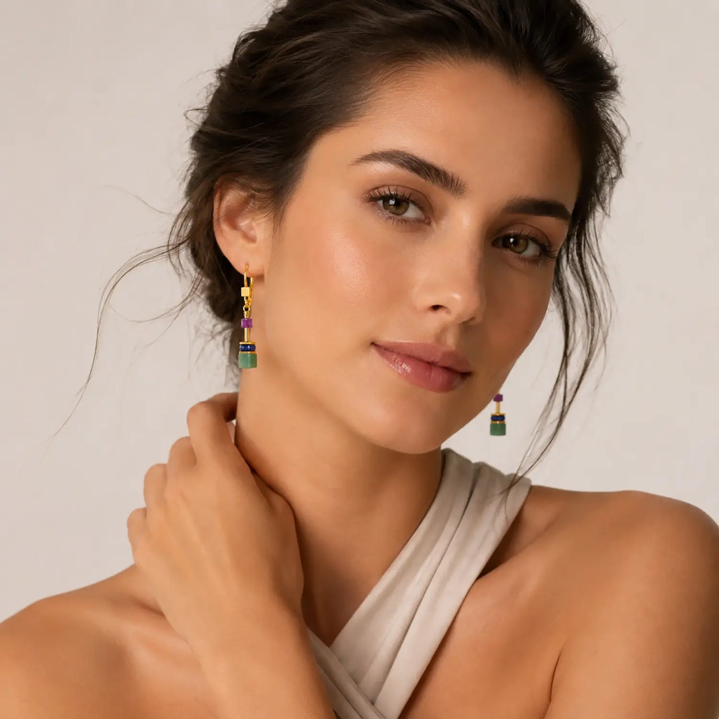 Coeur De Lion GeoCUBE® Iconic Precious Gem Harmony Drop Earrings