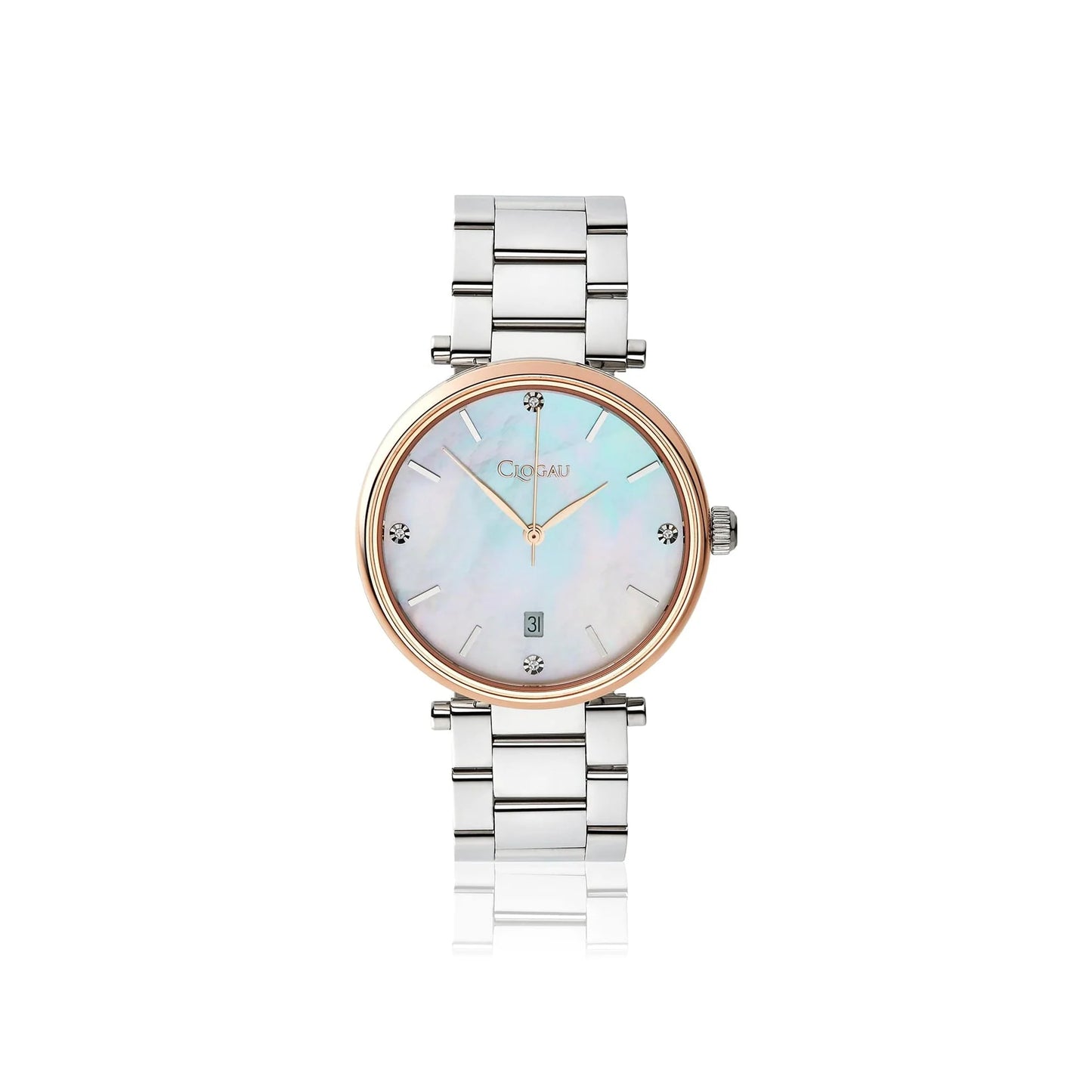Clogau Ladies Celyn Classic Mother Of Pearl Stainless Steel Watch 4S00006