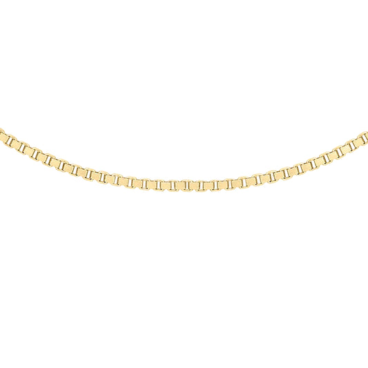 18ct Yellow Gold Adjustable Boxlink Chain 18-20"