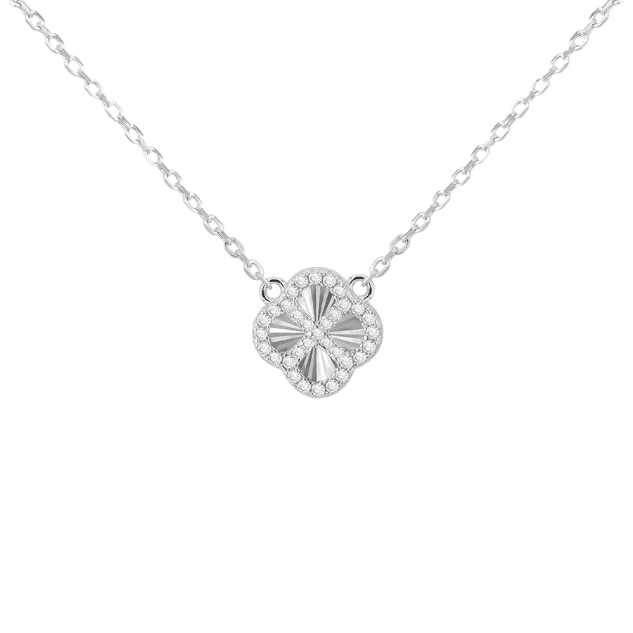 Sterling Silver Cubic Zirconia Rainbow Beaded Chain Necklace