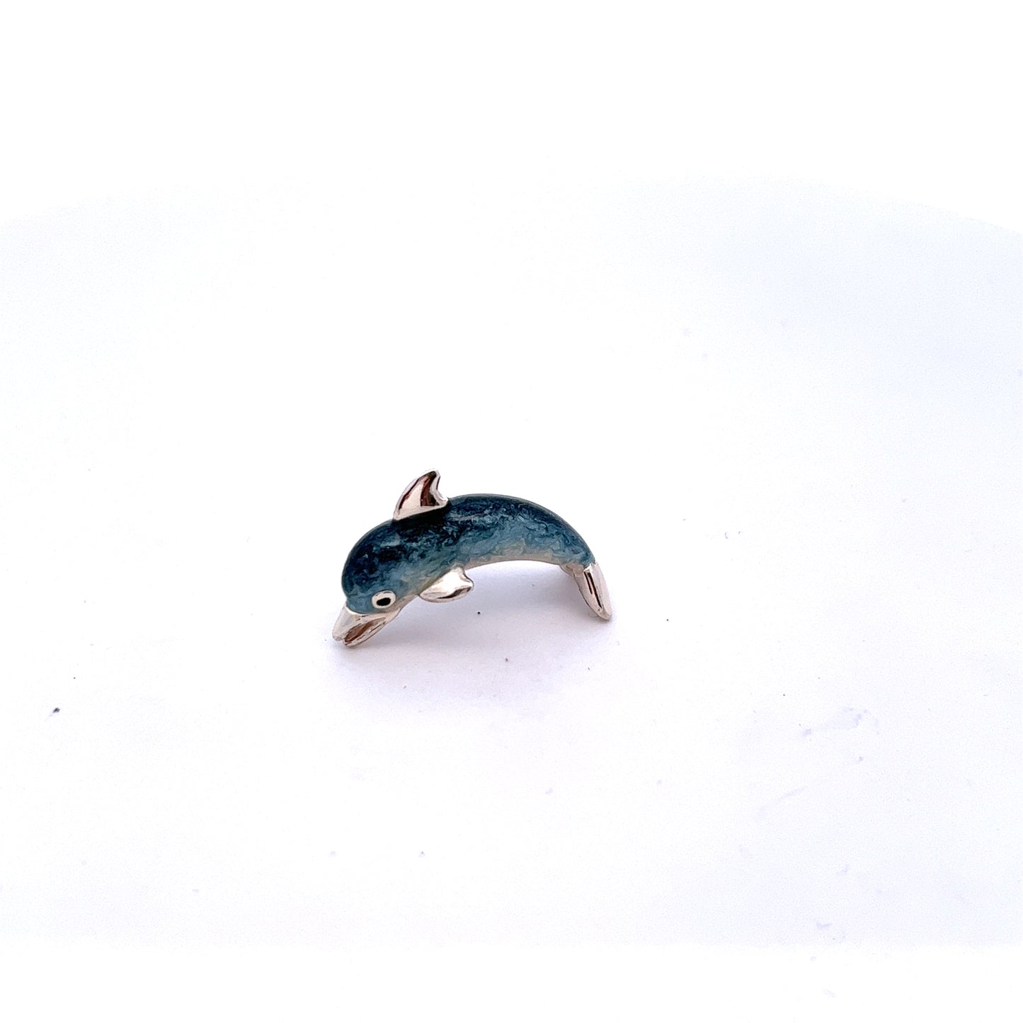 Sterling Silver Enamel Mini Dolphin