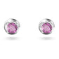 Swarovski Stilla Round Cut Purple Crystal Stud Earrings 5639135