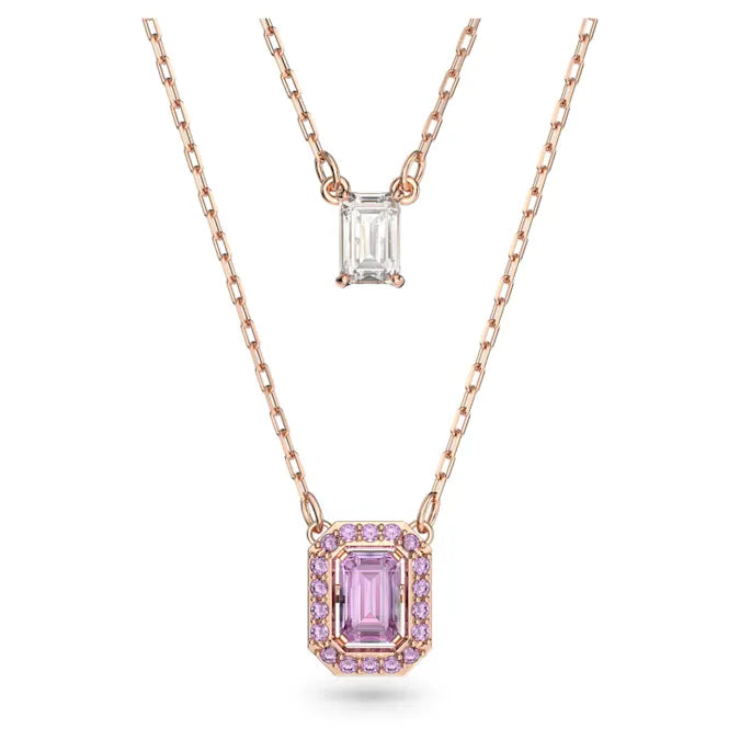 Swarovski Rose Gold Tone Millenia Layered Necklace 5640558