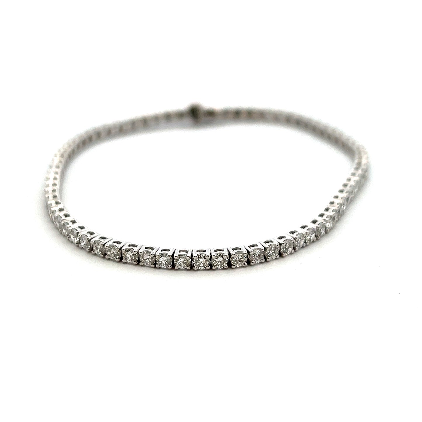 9ct White Gold Laboratory Grown Diamond 3.04cts Line Bracelet