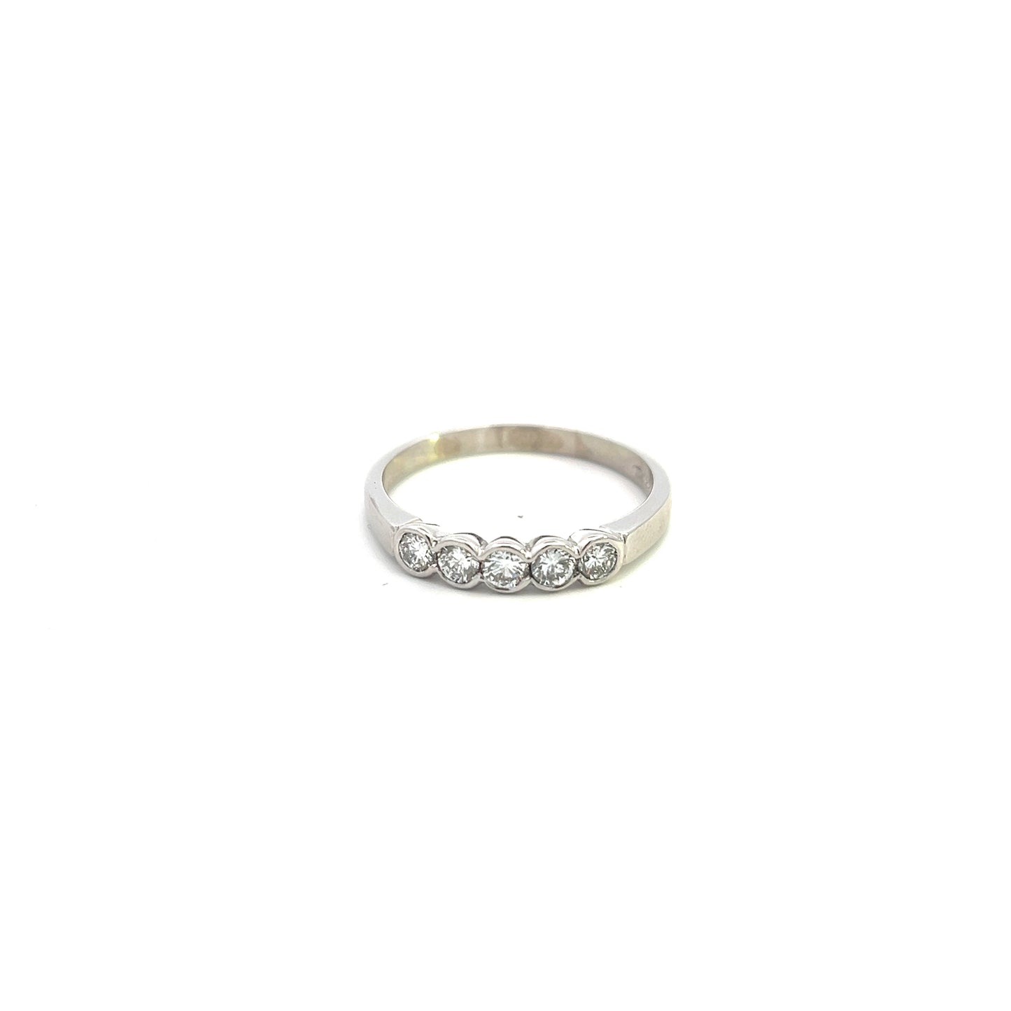 Pre-Owned Platinum 5 Stone Diamond Ring Size R
