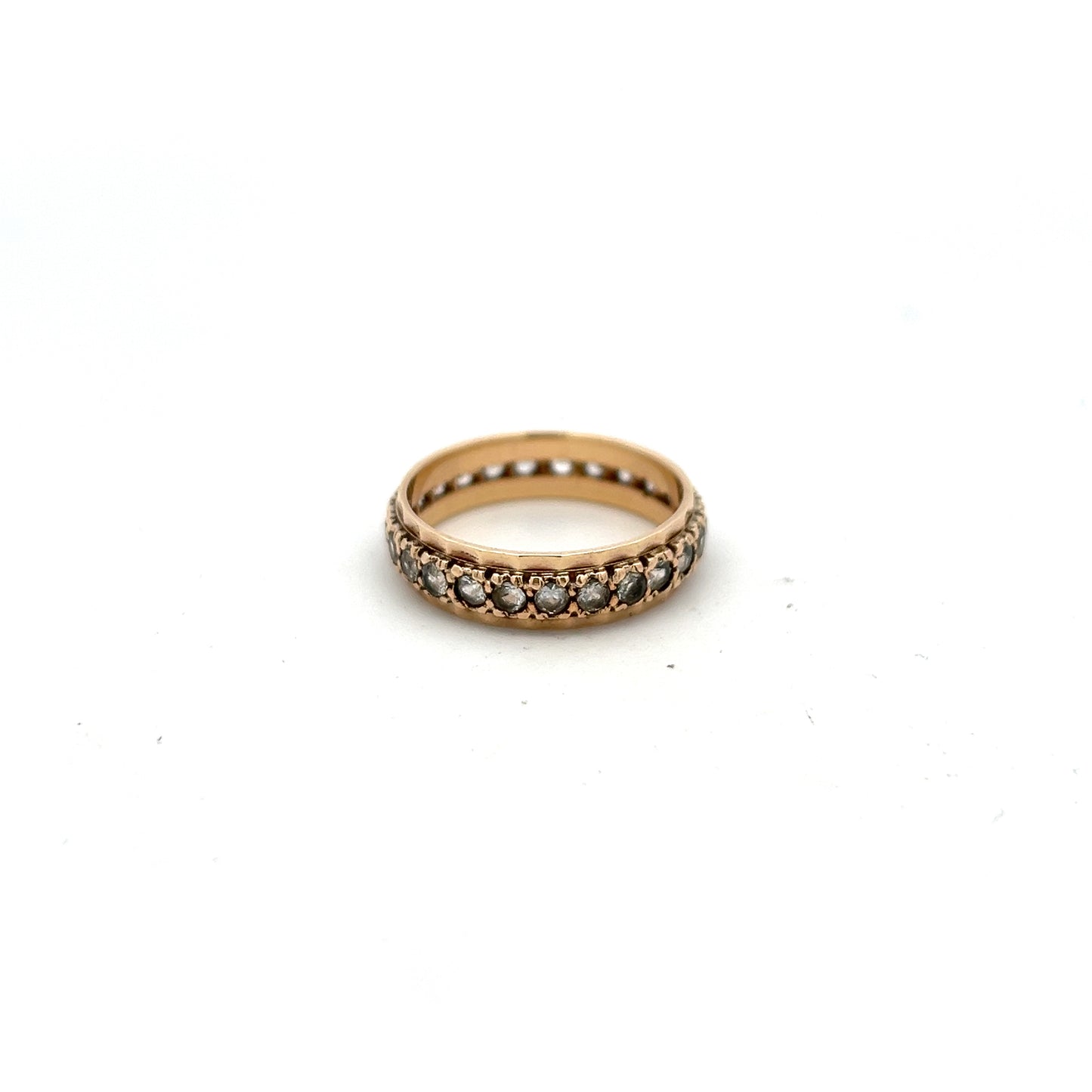 Pre-Owned 9ct Gold Synthetic Spinel Eternity Ring Size O