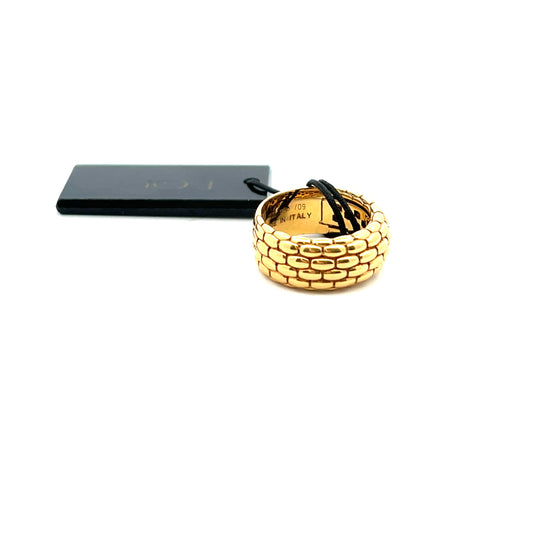 Pre-Owned 18ct Yellow Gold Fope Chain Ring Size M