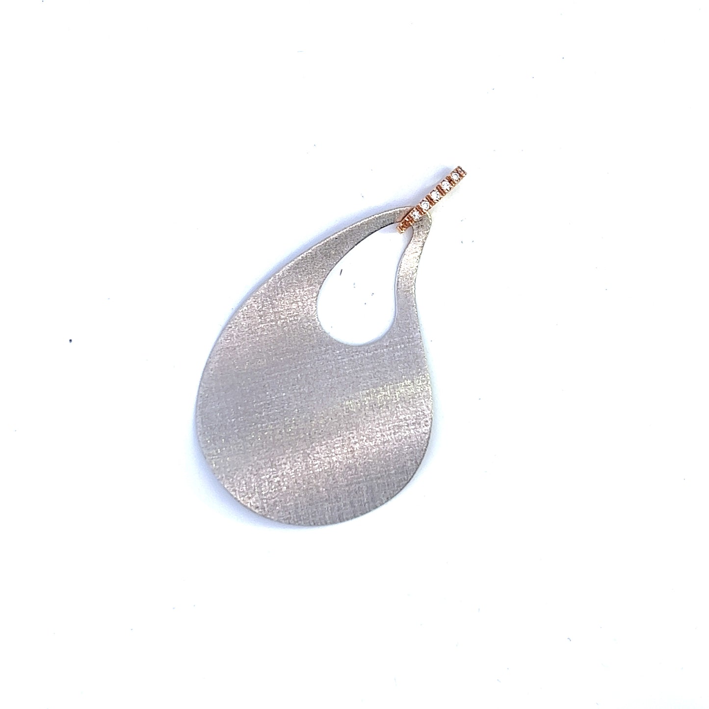 Pre-Owned 18ct Rose and White Gold Diamond Pendant