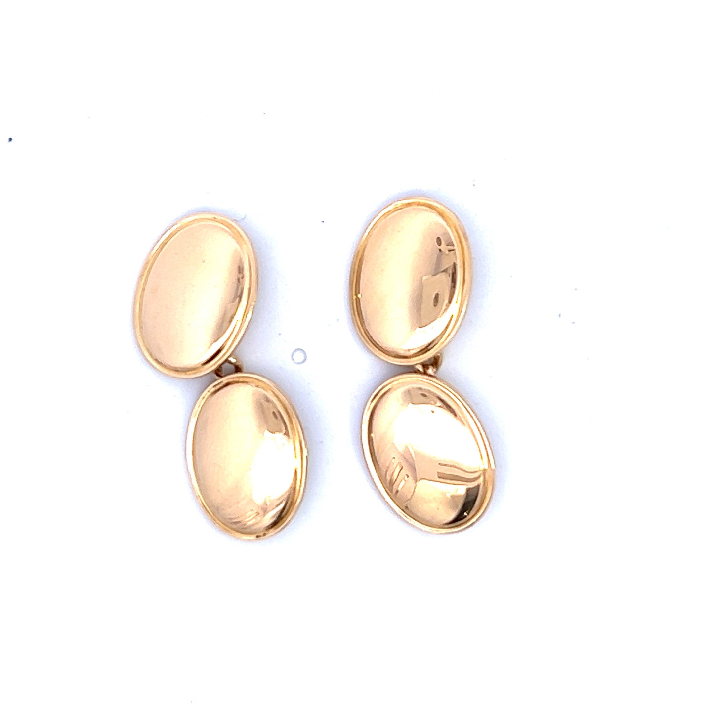 Pre Owned 18ct Yellow Gold Oval Cufflinks 1912