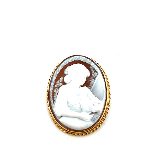 Pre-Owned Bimonte Studio Cameo Brooch
