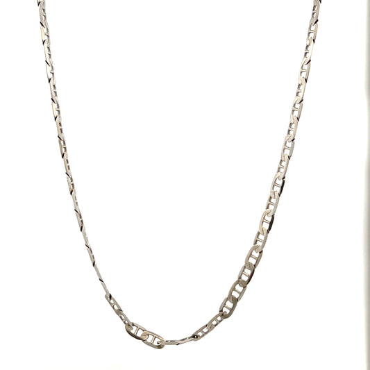 Pre-Owned 20" 9ct White Gold Anchor Chain 9.8g