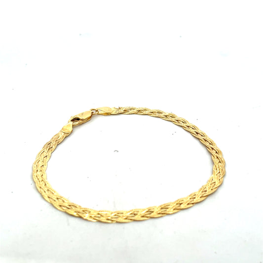 Pre-Owned 9ct Gold Multi Strand Bracelet London 1987