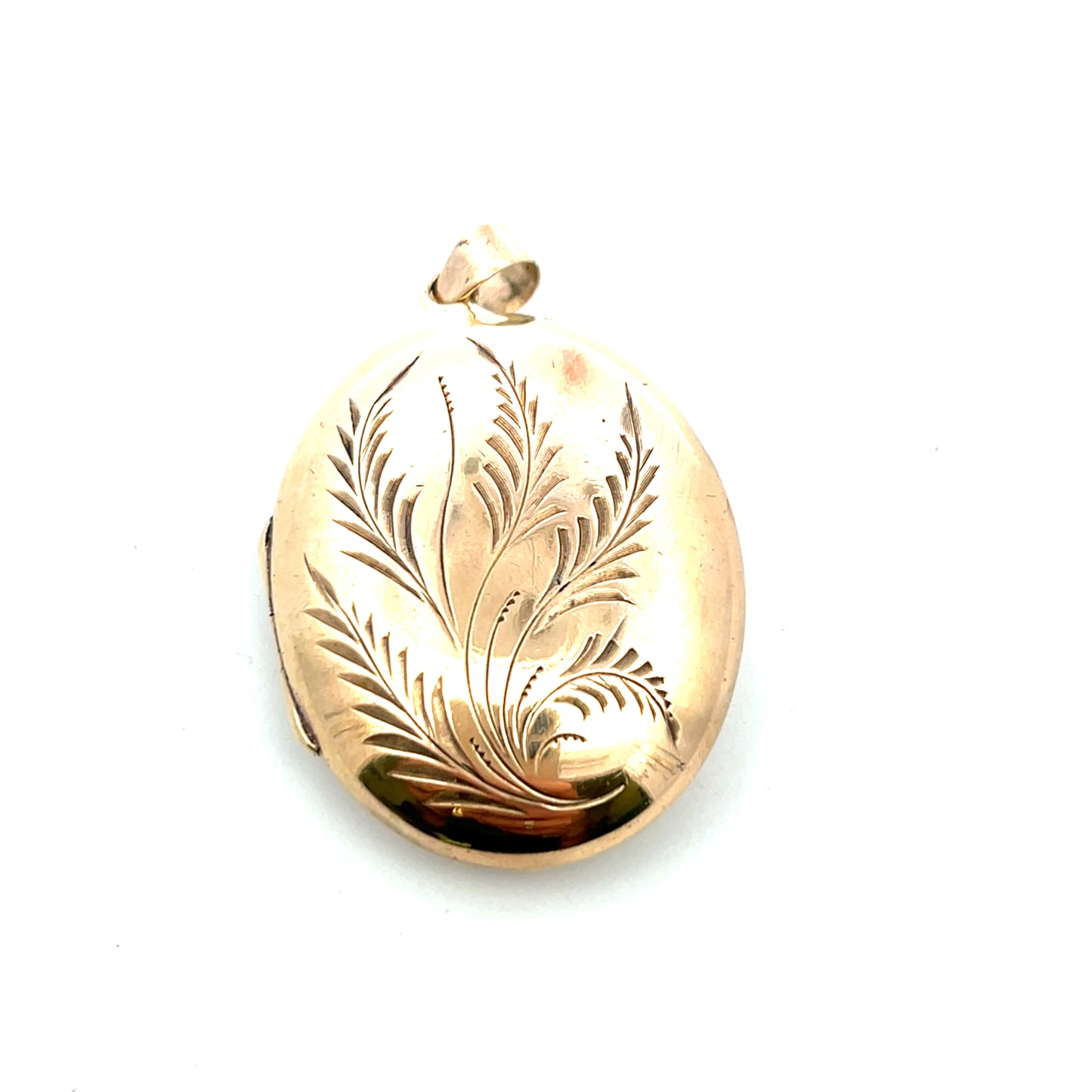 Pre-Owned 9ct Yellow Gold Oval Hand Engraved Locket