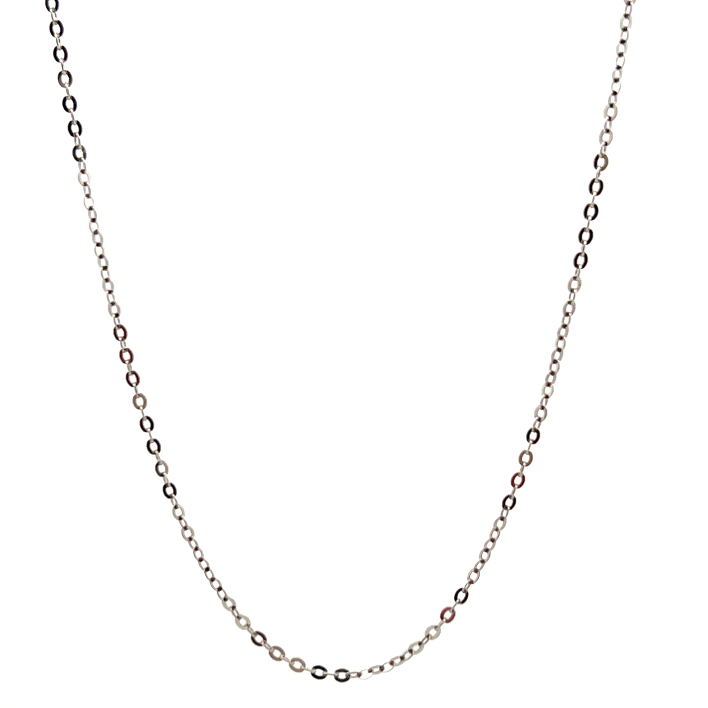 16" Platinum Diamond Cut Trace Chain
