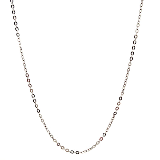 16" Platinum Diamond Cut Trace Chain