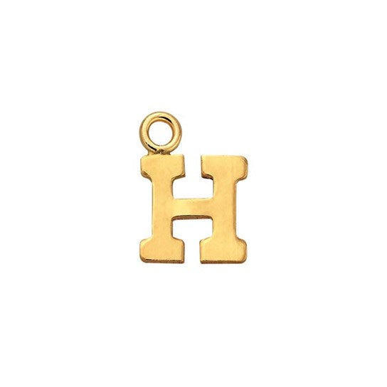 Permanent Yellow Gold Filled Initial H