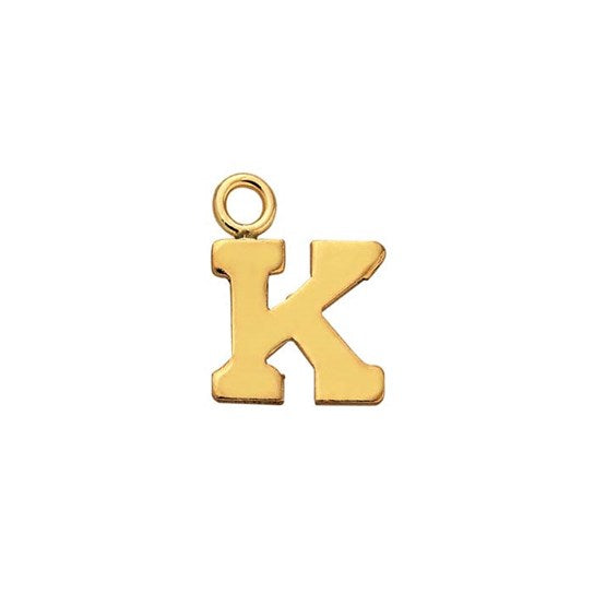 Permanent Yellow Gold Filled Initial K