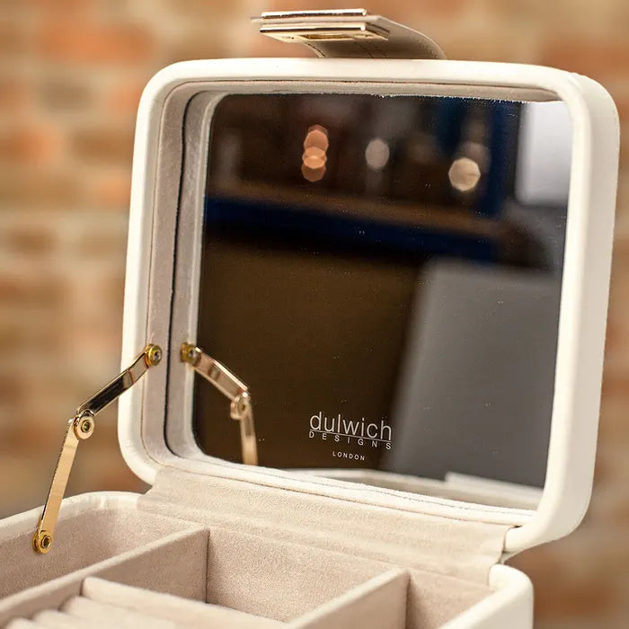 Dulwich Designs Cream And Mink Medium Jewellery Case