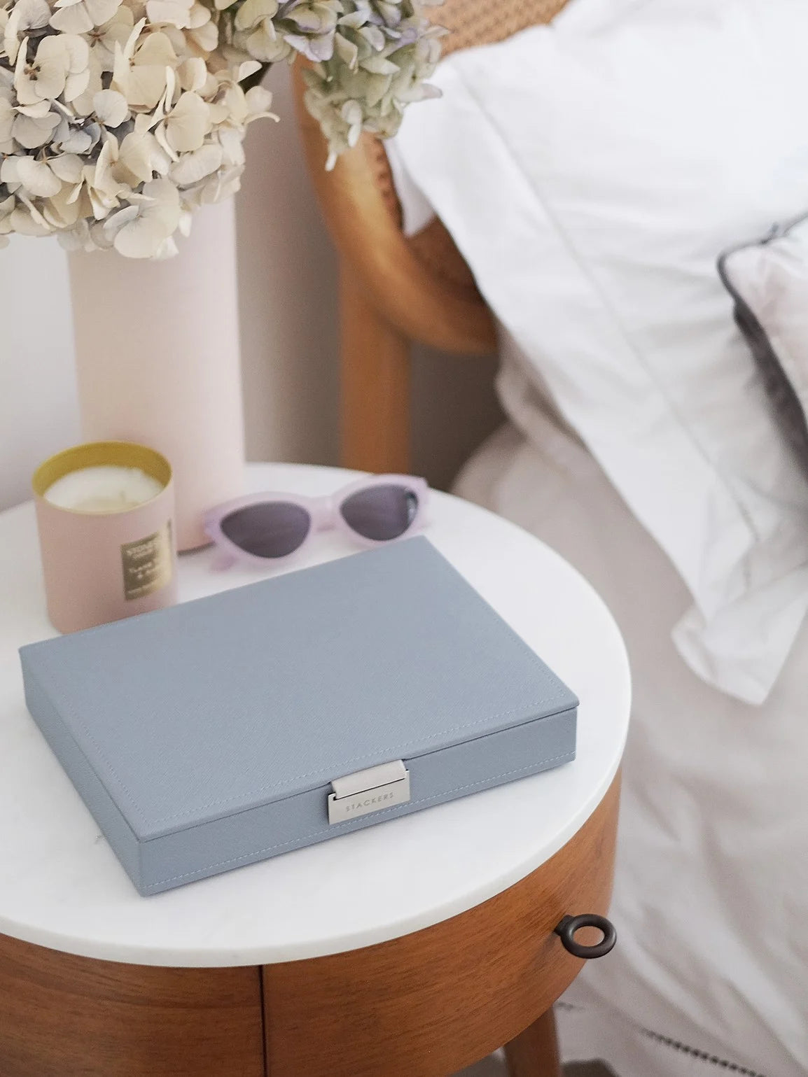 Stackers Dusky Blue Jewellery Box Classic Lid