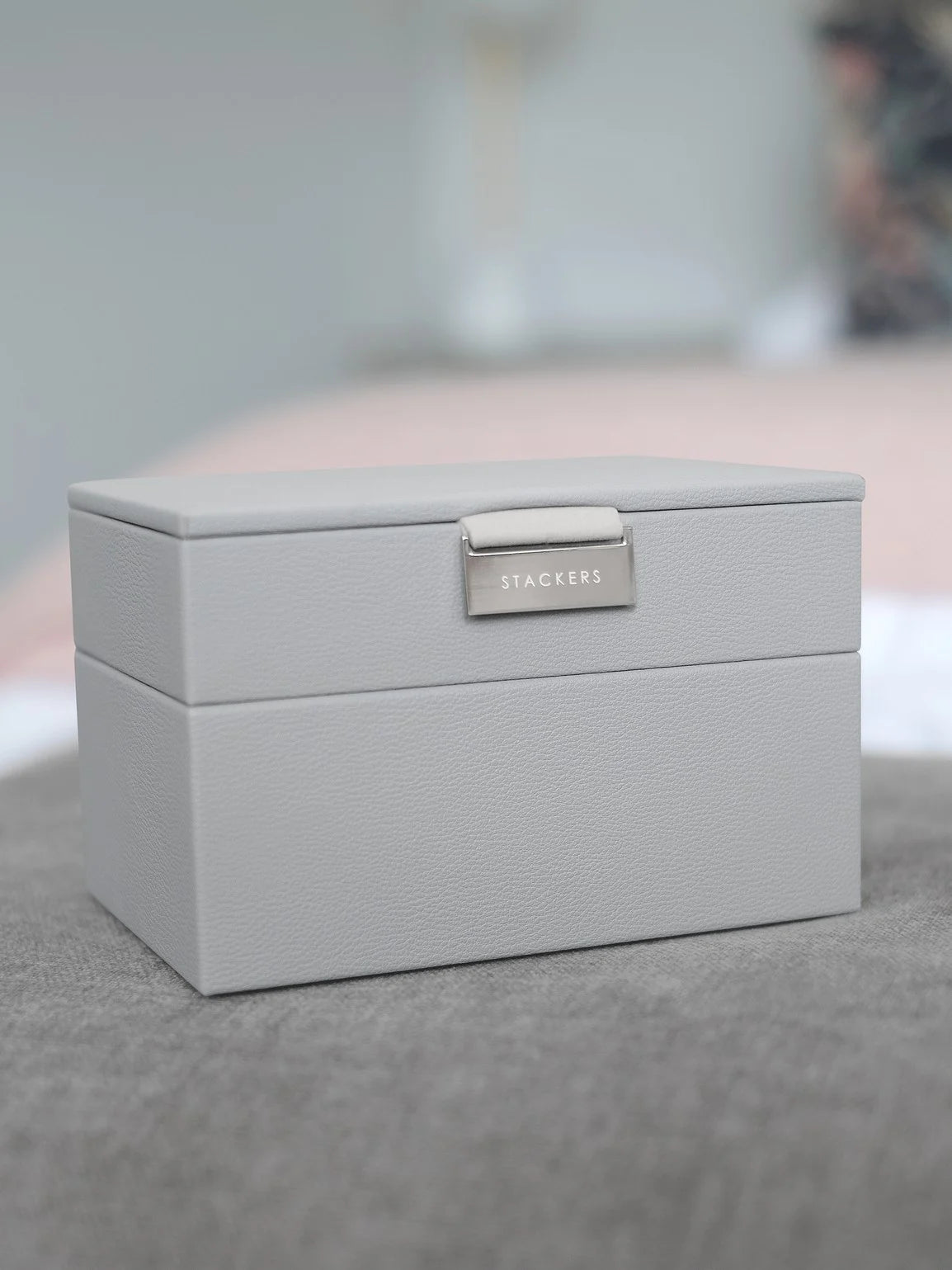 Stackers Pebble Grey Mini Set Two Layers Jewellery Box