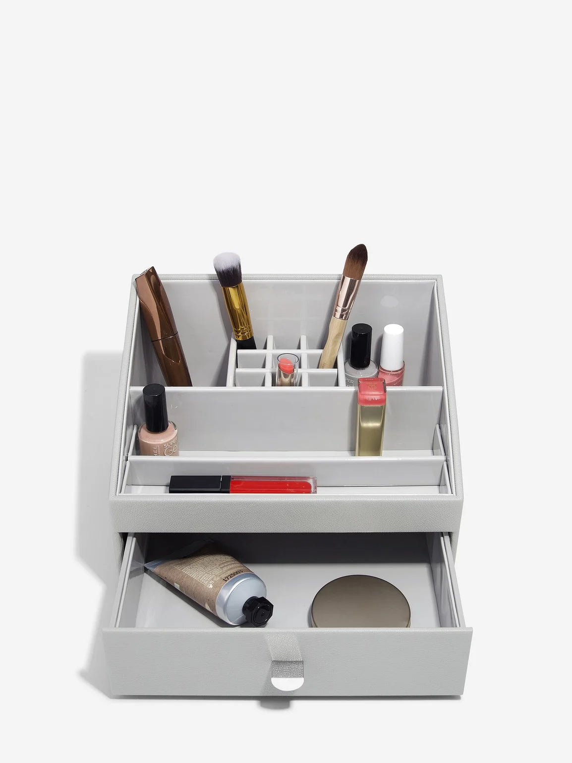 Stackers Pebble Grey Makeup Organiser Storage
