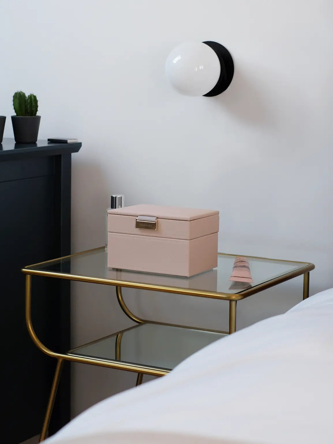 Stackers Mini Blush Champagne Gold Stack of Two Jewellery Box