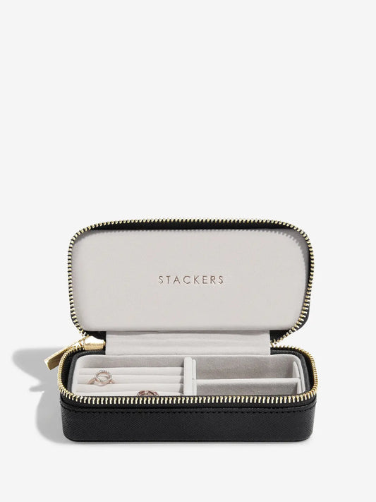 Stackers Black Zipped Travel Jewellery Box