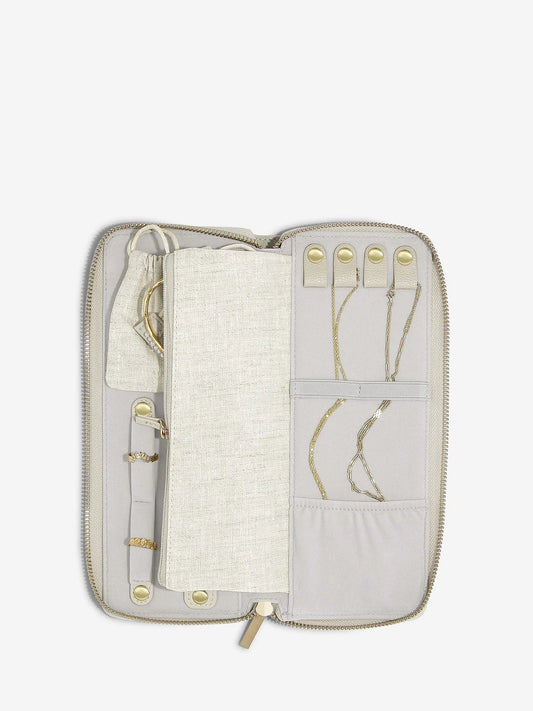 Stackers Linen And Oatmeal Jewellery Roll
