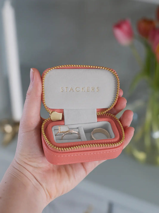 Stackers Grapefruit Zipped Travel Jewellery Box