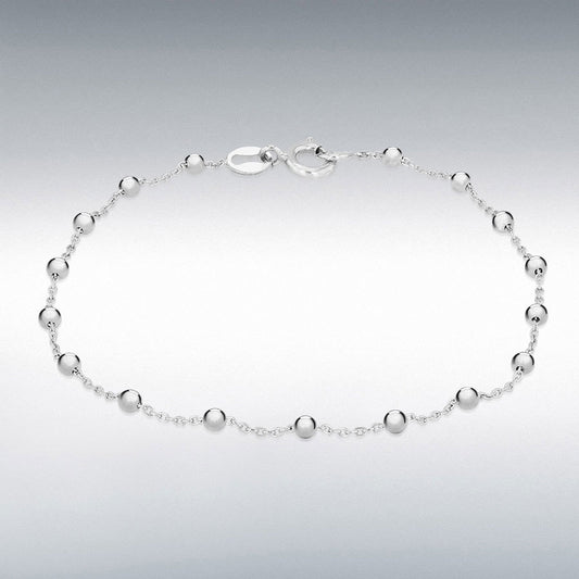 Sterling Silver 2.5mm Mini Ball Bracelet 18cm