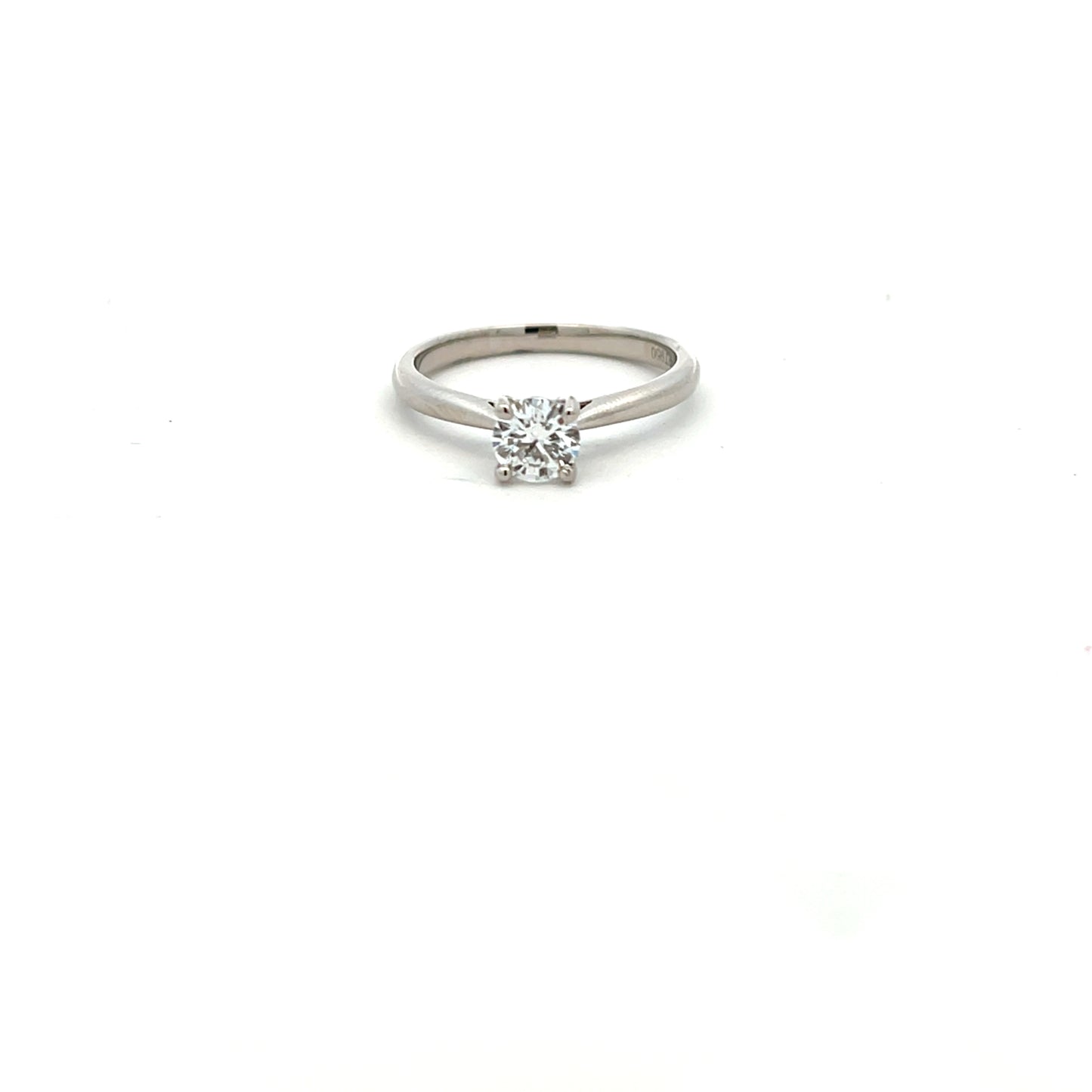 Platinum 0.52ct Laboratory Grown Diamond Brilliant Cut Ring Size M