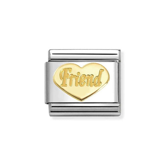 Nomination Classic Composable Gold Heart Friend 030162/76