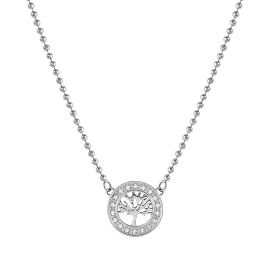 Nomination Soffio D'amore Stainless Steel Cubic Zirconia Tree Of Life Necklace 134001/017