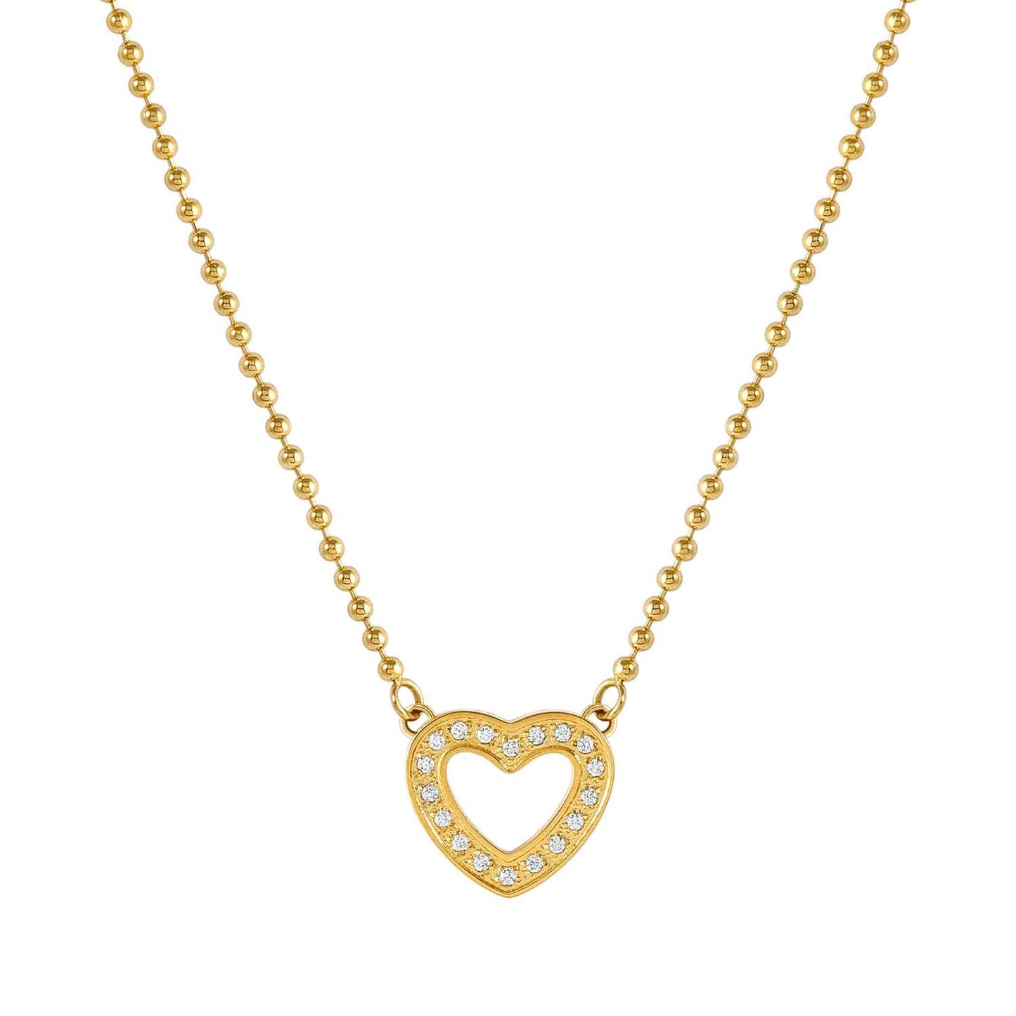 Nomination Soffio D'amore Yellow Gold Plated Cubic Zirconia Heart Necklace 134007/022