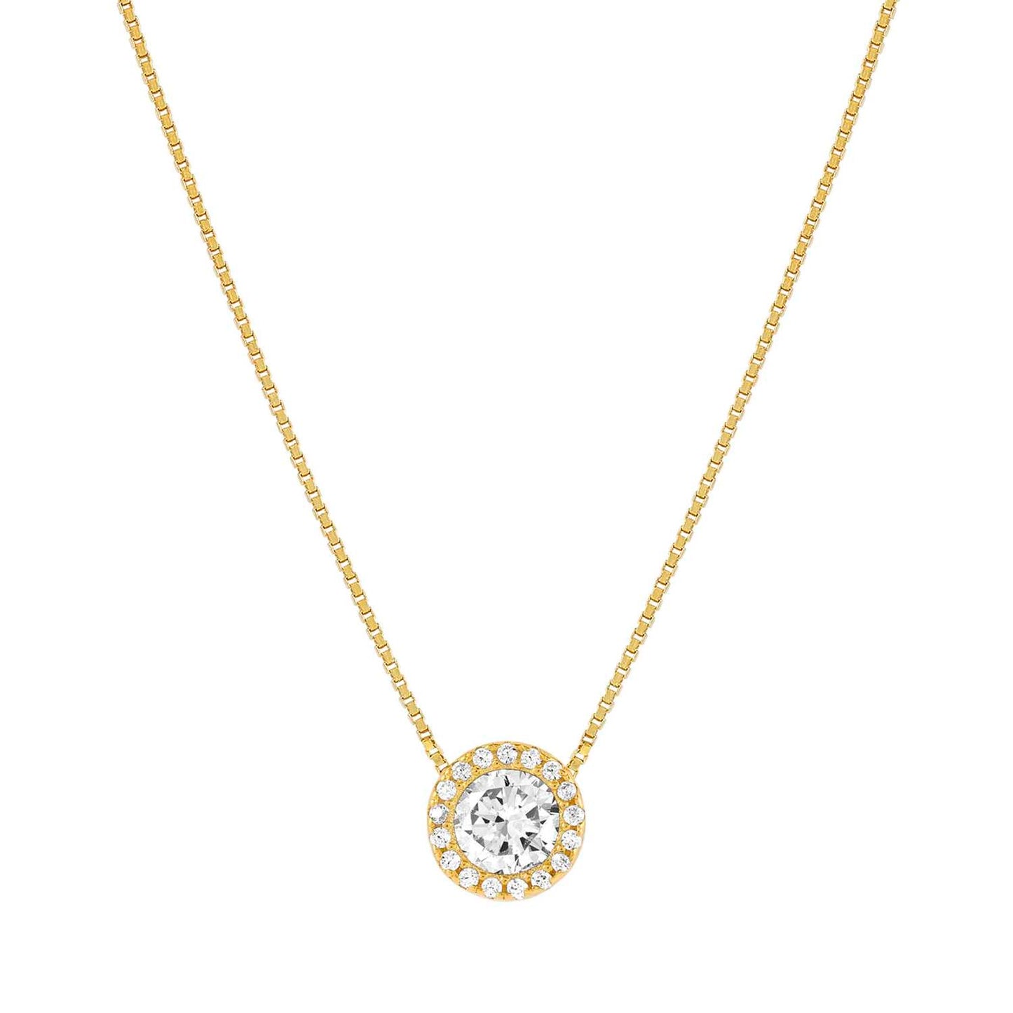 Nomination Seidivina Yellow Gold Plated Cubic Zirconia Circle Necklace 241402/012