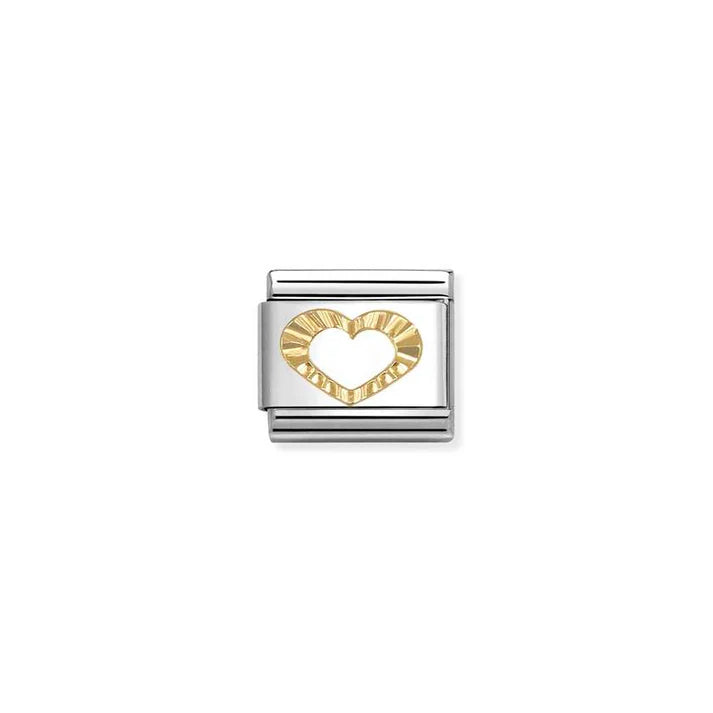 Nomination Composable Classic Gold Etched Heart Charm 030149/63