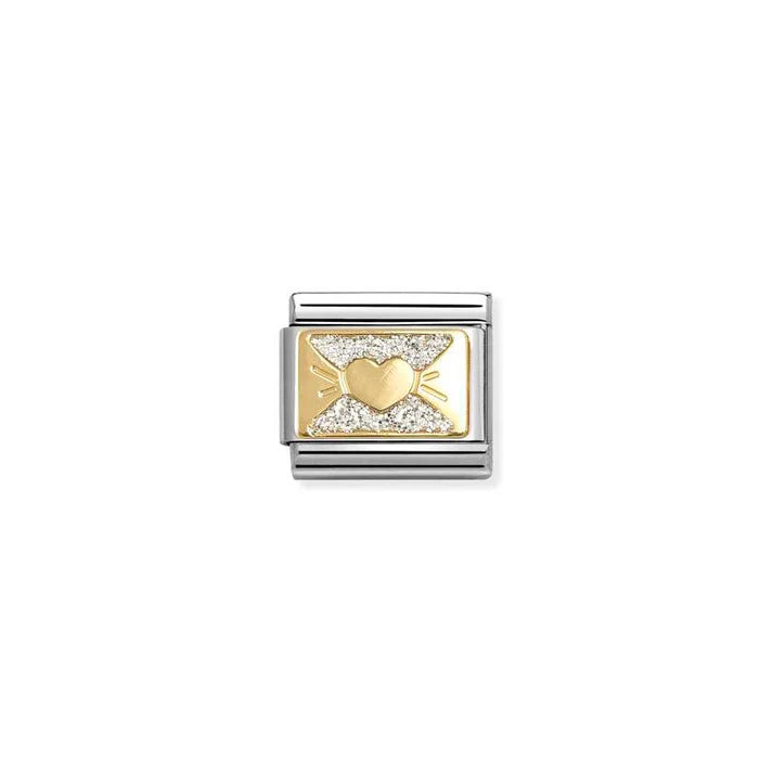 Nomination Composable Classic Gold Heart Glitter Bow 030224/11