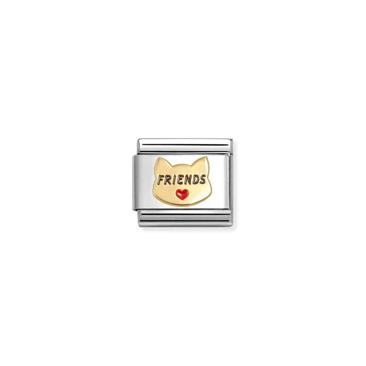 Nomination Composable Classic Gold Friends Heart Cat Charm 030285/68