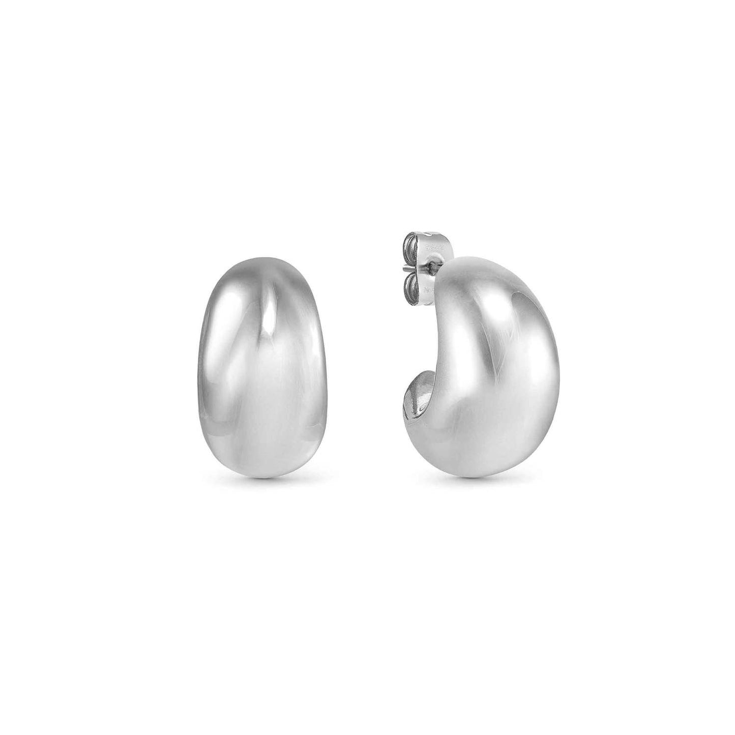 Nomination Ecclettica Stainless Steel Small Moon Hoop Earrings 134314/001