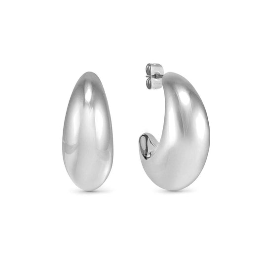 Nomination Ecclettica Stainless Steel Medium Moon Hoop Earrings 134315/001