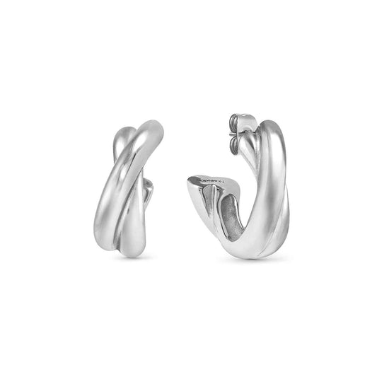 Nomination Ecclettica Stainless Steel Intersected Hoop Earrings 134316/001