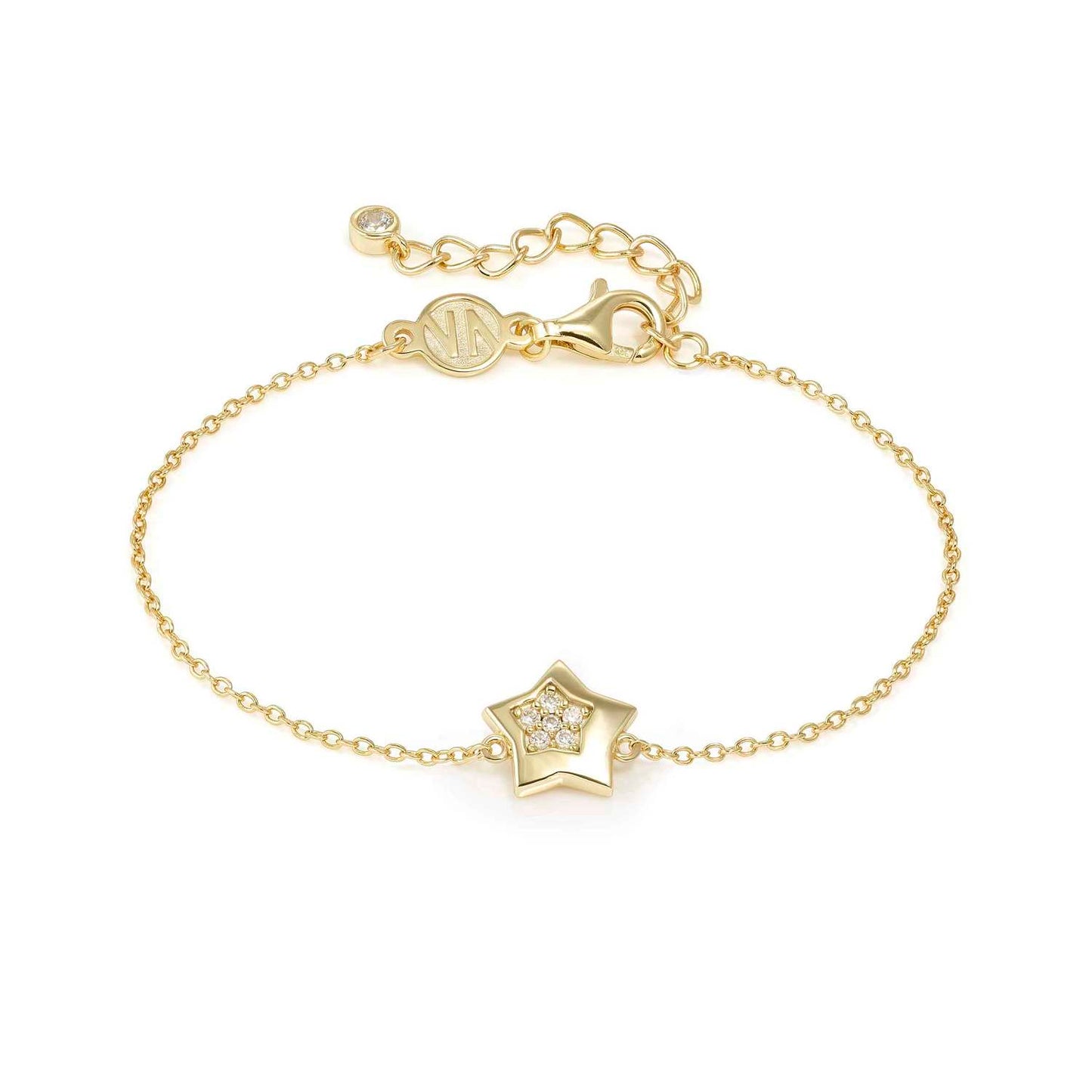 Nomination Petit Sparkle Yellow Gold Plated Cubic Zirconia Star Bracelet 242300/009