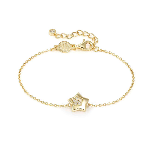 Nomination Petit Sparkle Yellow Gold Plated Cubic Zirconia Star Bracelet 242300/009
