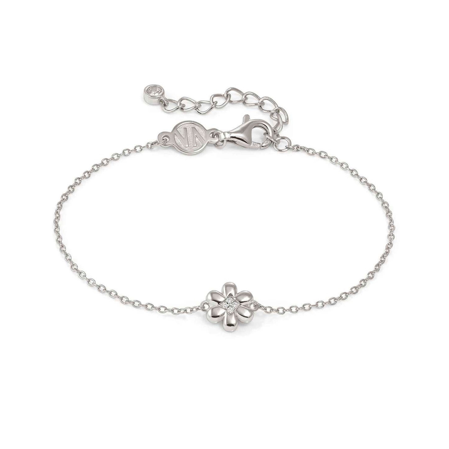 Nomination Petit Sparkle Sterling Silver Cubic Zirconia Flower Bracelet 242300/010