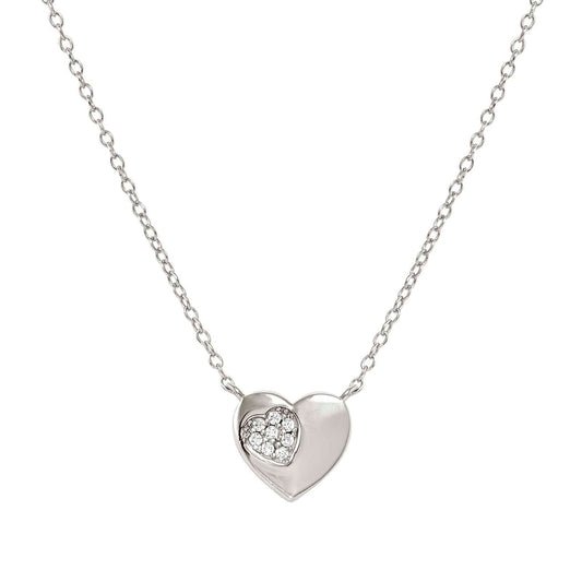 Nomination Petit Sparkle Sterling Silver Cubic Zirconia Heart Necklace 242303/004
