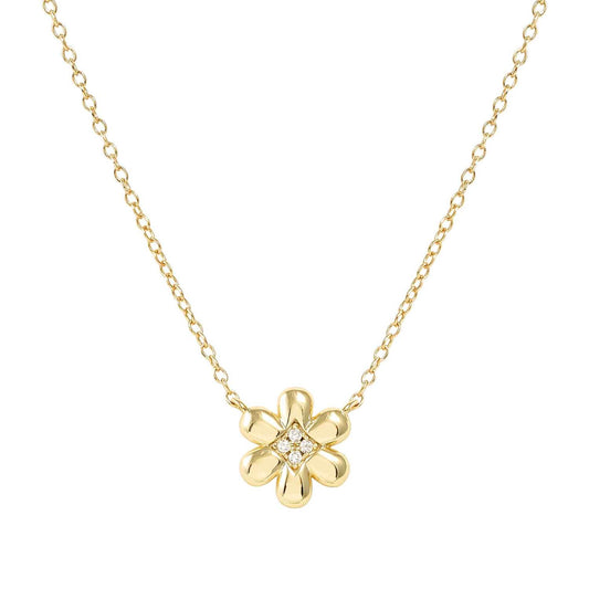 Nomination Petit Sparkle Yellow Gold Plated Cubic Zirconia Flower Necklace 242303/012