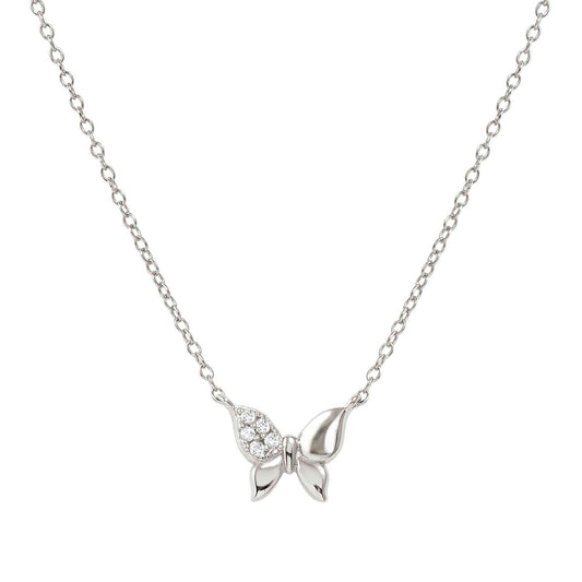 Nomination Petit Sparkle Sterling Silver Cubic Zirconia Butterfly Necklace 242303/040