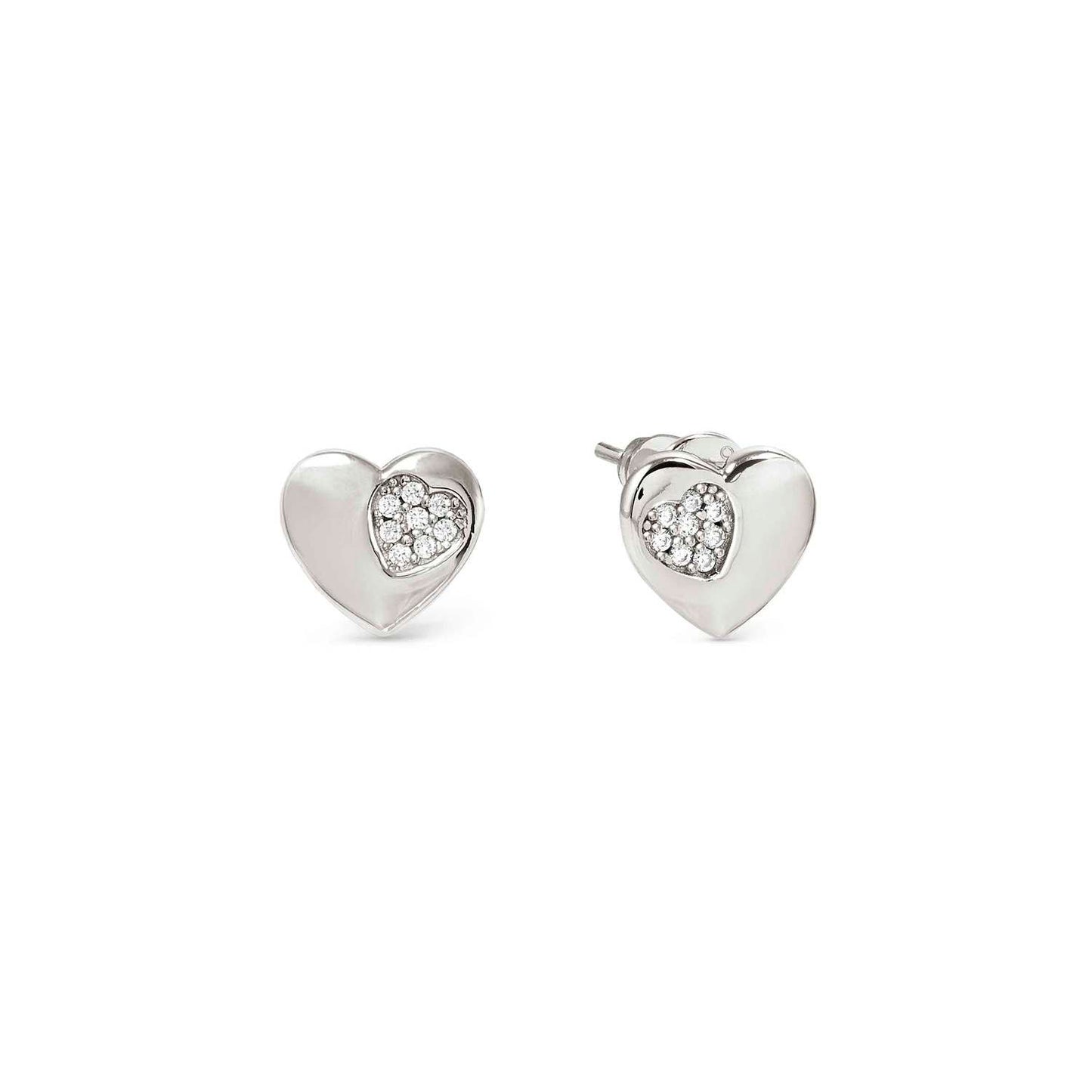 Nomination Petit Sparkle Sterling Silver Heart Stud Earrings 242304/006